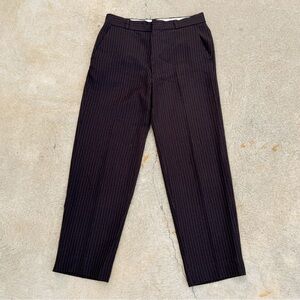 60s Brown Pinstripe Straight Leg Trousers